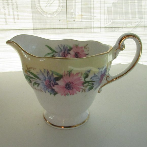 Adderley Creamer Bowl Floral Vintage Fine Bone China England - Picture 6 of 10
